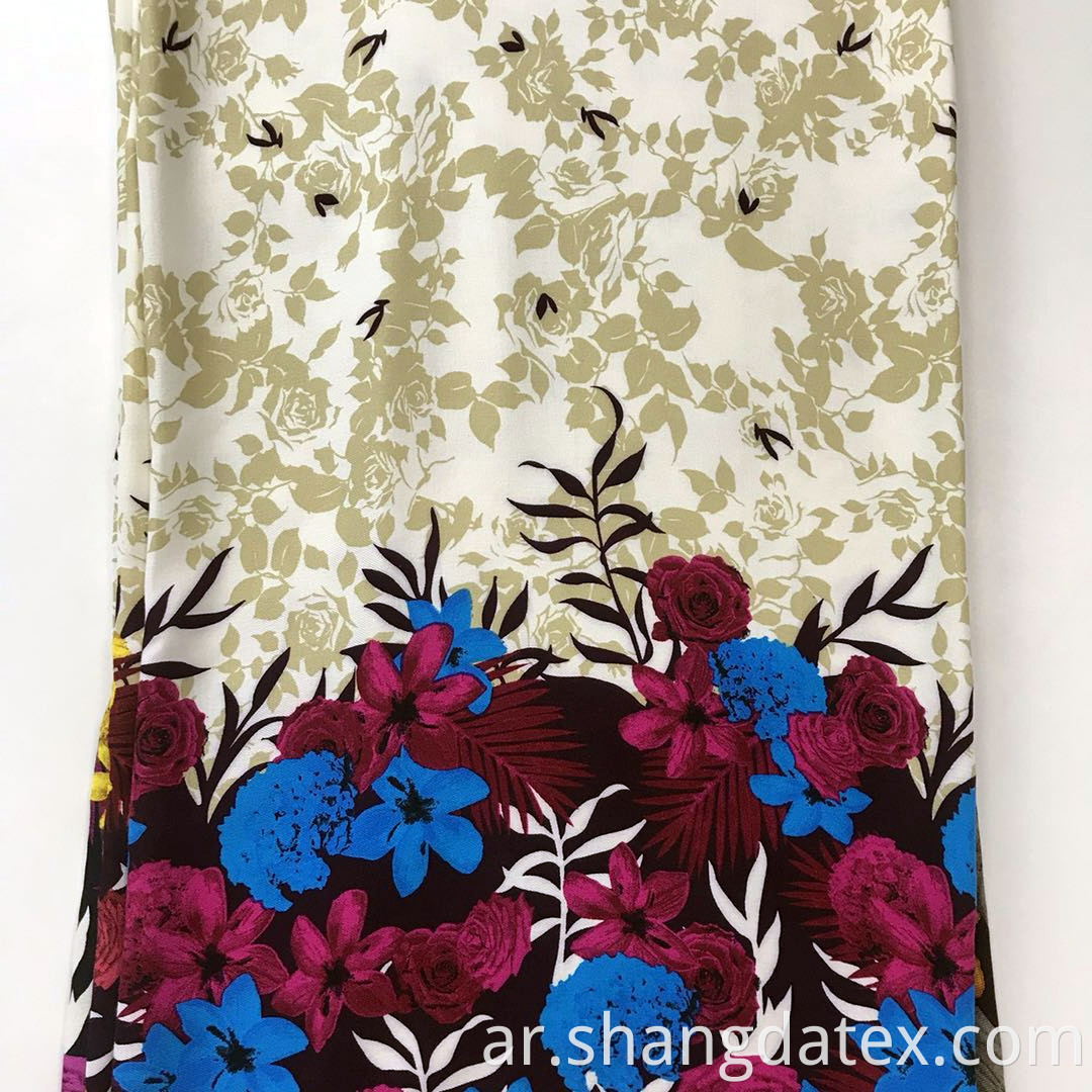 flower broder twill rayon fabric 